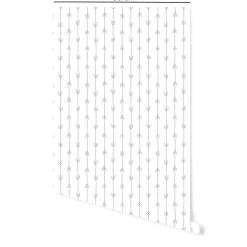 Hot Decochic Papier peint adhésif boheme flèches gris et blanc en vinyle lavable et amovible - 1 rouleau 50x300 cm -