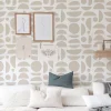 Decochic Papier peint adhésif clair de lune écru en vinyle lavable et amovible - 1 rouleau 50x300 cm -* Papier Peint Pour Salle De Bains|Papier Peint Géométrique
