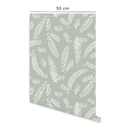 New Decochic Papier peint adhésif feuillage vert en vinyle lavable et amovible - 1 rouleau 50x300 cm -