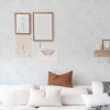 Decochic Papier peint adhésif feuille de palmes bleu et blanc en vinyle lavable et amovible - 1 rouleau 50x300 cm -* Papier Peint Pour Salle De Bains