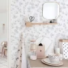 Decochic Papier peint adhésif feuillage aquarelle gris en vinyle lavable et amovible - 1 rouleau 50x300 cm -* Papier Peint Pour Salle De Bains|Papier Peint Pour Cuisine