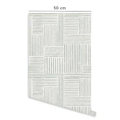 Decochic Papier peint adhésif harmonie vert en vinyle lavable et amovible - 1 rouleau 50x300 cm -