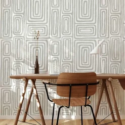 Decochic Papier peint adhésif ligne d'encre vert en vinyle lavable et amovible - 1 rouleau 50x300 cm -* Papier Peint Pour Cuisine|Papier Peint Géométrique