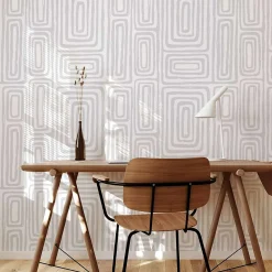 Decochic Papier peint adhésif ligne d'encre gris cendré en vinyle lavable et amovible - 1 rouleau 50x300 cm -