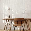 Decochic Papier peint adhésif ligne d'encre ivoire en vinyle lavable et amovible - 1 rouleau 50x300 cm -* Papier Peint Pour Salle De Bains