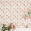 Decochic Papier peint adhésif marguerites rose en vinyle lavable et amovible - 1 rouleau 50x300 cm -*Enfant Papier Peint Pour Cuisine|Papier Peint Enfant