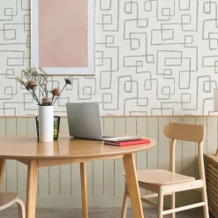 Decochic Papier peint adhésif équilibre vert en vinyle lavable et amovible - 1 rouleau 50x300 cm -* Papier Peint Pour Salle De Bains|Papier Peint Pour Cuisine