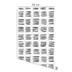 Hot Decochic Papier peint adhésif scratch noir en vinyle lavable et amovible - 1 rouleau 50x300 cm -