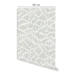 Outlet Decochic Papier peint adhésif wabi sabi vert en vinyle lavable et amovible - 1 rouleau 50x300 cm -