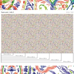 Best La Touche Originale Papier peint aux motifs complexes d'inspiration orientale indienne - version 2 - 340x260 cm (l x h)