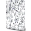 Clearance Muralo Papier Peint Fleurs Herbes Plantes Dans Style Rétro Pour La Chambre