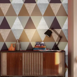 Best GoodHome Papier peint Carius cuivre et rose gold