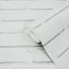 Sale GoodHome Papier peint imitation brique vinyle sur intissé Luynes blanc