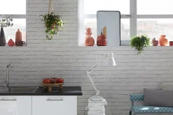 Sale GoodHome Papier peint imitation brique vinyle sur intissé Luynes blanc