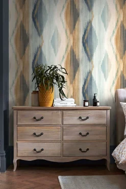 Outlet Next Papier peint intissé abstrait Ikat