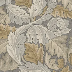 Discount William Morris Papier peint intissé Ancanthus neutral imprimé feuillage beige crème L.1000 x l.52cm