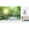 Discount Scenolia Papier peint intissé BAMBOUS VERTS zen 400 x 270 cm (LxH) - Tapisserie murale panoramique XXL, Made in France par