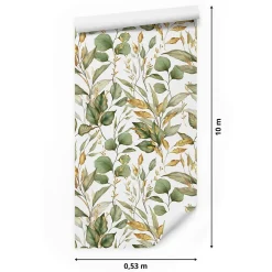 Outlet Muralo Papier Peint Intissé FEUILLES Plantes Nature Pour Chambre