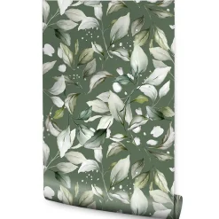 Online Muralo Papier Peint Intissé FEUILLES Brindilles Plantes Pour Chambre