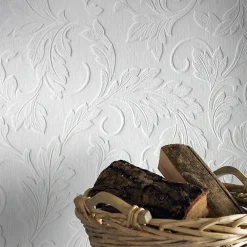 WOW Papier peint intissé fleurs d'acanthe* Papier Peint À Peindre