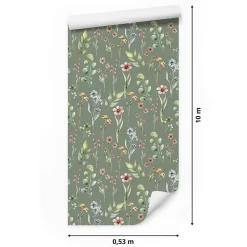 New Muralo Papier Peint Intissé FLEURS Printemps Feuilles Délicat Pour Salon
