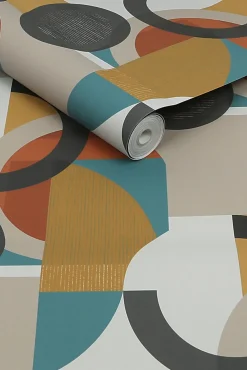 Clearance Next Papier peint intissé formes rétro géo