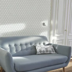 Sale GoodHome Papier peint intissé Onagre blanc