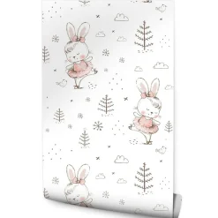 Online Muralo Papier Peint Intissé LAPINS Dansant Pour Chambre D'Enfant