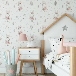 Online Muralo Papier Peint Intissé LAPINS Dansant Pour Chambre D'Enfant
