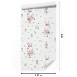 Online Muralo Papier Peint Intissé LAPINS Dansant Pour Chambre D'Enfant
