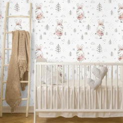 Online Muralo Papier Peint Intissé LAPINS Dansant Pour Chambre D'Enfant