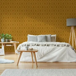 New WOW Papier peint intissé losanges géo Ikat
