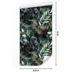 Best Muralo Papier Peint Intissé NATURE Feuilles Aquarelle Pour Salon