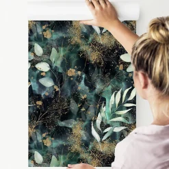Best Muralo Papier Peint Intissé NATURE Feuilles Aquarelle Pour Salon