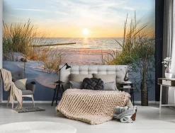 Wallarena Papier Peint Intissé Panoramique Mer Plage Paysage Nature 400x280 cm - Colle Inclus - Chambre et Salon - Papier Peint 3D* Papier Peint Panoramique