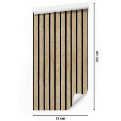 Outlet Muralo Papier Peint Intissé PLANCHES Imitation Bois Pour Salon 53cm x 300cm