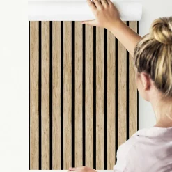 Outlet Muralo Papier Peint Intissé PLANCHES Imitation Bois Pour Salon 53cm x 300cm
