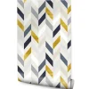 Sale Muralo Papier Peint Intissé Pour Salon MOTIF Géométrique Coloré