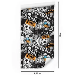 Outlet Muralo Papier Peint Intissé Pour Chambre D'Enfant FOOTBALL Graffiti Sport