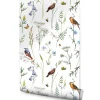 New Muralo Papier Peint Intissé Pour Salon OISEAUX Fleurs Feuilles Nature