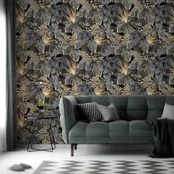 Online Muralo Papier Peint Intissé Pour Salon FEUILLES Tropicales Nature