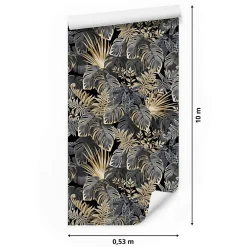 Online Muralo Papier Peint Intissé Pour Salon FEUILLES Tropicales Nature