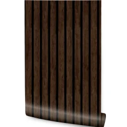 Discount Muralo Papier Peint Intissé Pour Salon PLANCHES Lamelles Bois Imitation 3D 53cm x 300cm