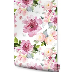Discount Muralo Papier Peint Intissé Pour La Chambre FLEURS Pivoines Colorées Plantes Nature