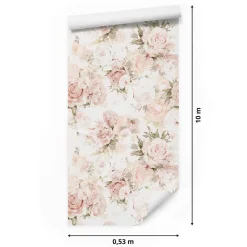 New Muralo Papier Peint Intissé Pour Salon FLEURS Pivoines Plantes Nature