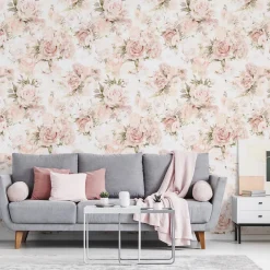 New Muralo Papier Peint Intissé Pour Salon FLEURS Pivoines Plantes Nature