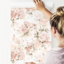 New Muralo Papier Peint Intissé Pour Salon FLEURS Pivoines Plantes Nature