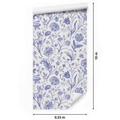 Discount Muralo Papier Peint Intissé Pour Chambre FLEURS Feuilles Plantes Nature