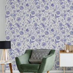 Discount Muralo Papier Peint Intissé Pour Chambre FLEURS Feuilles Plantes Nature