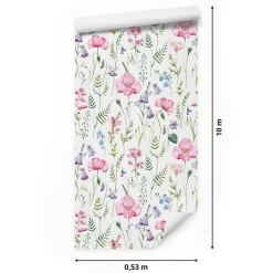 Online Muralo Papier Peint Intissé Pour Salon FLEURS Coquelicots Feuilles Nature